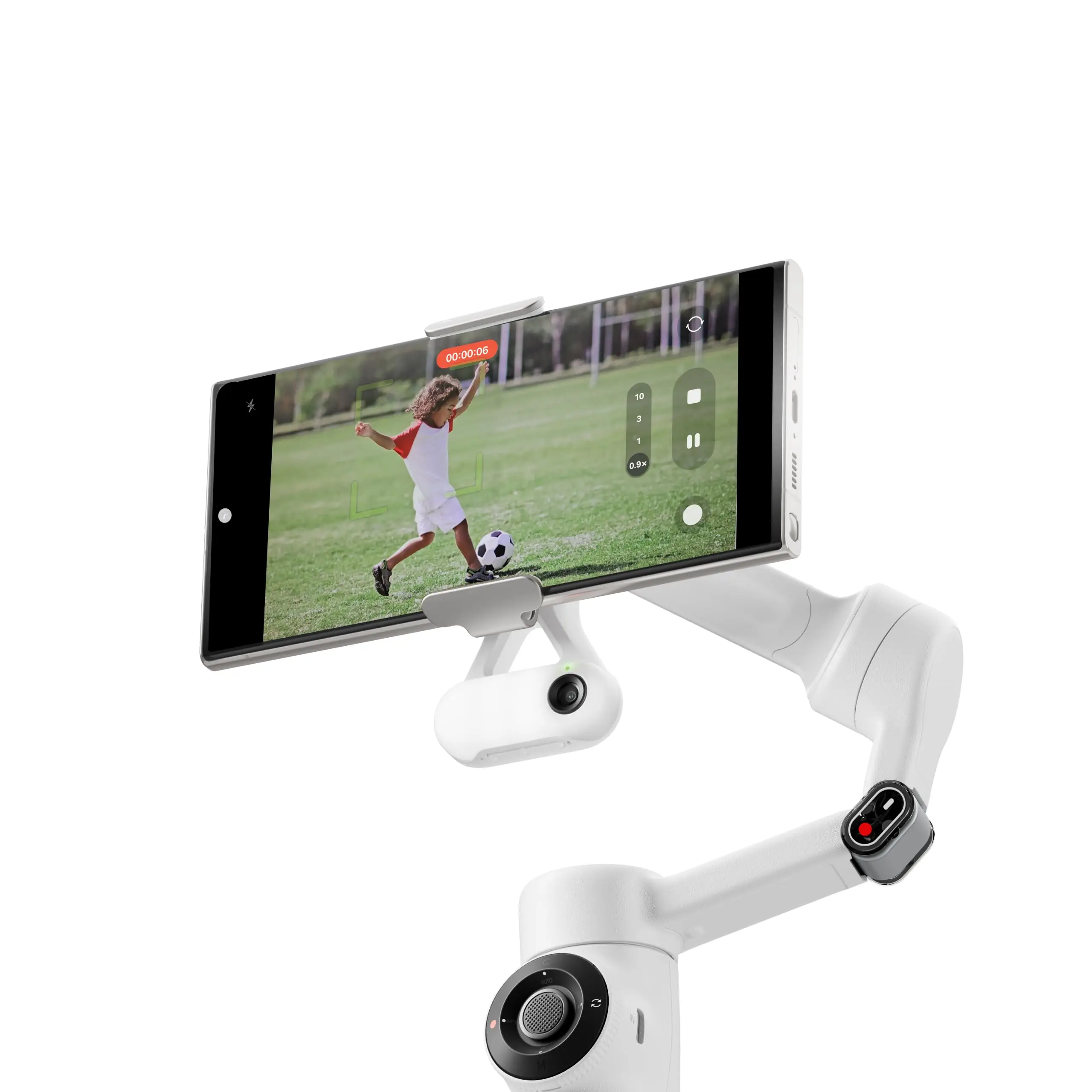 جهاز تعقب Insta360 Flow 2 Pro AI يدعم التحكم بالإيماءات. قم ببساطة رفع يدك للبدء أو التوقف