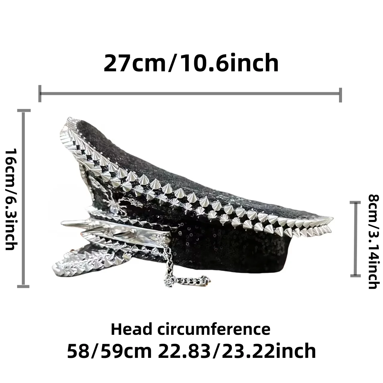 HongLuan – chapeau de capitaine à boucle en cuir jaune Laser, casquettes militaires et strass pour femmes, accessoires de Festivals Rave et casquette de fête pour hommes