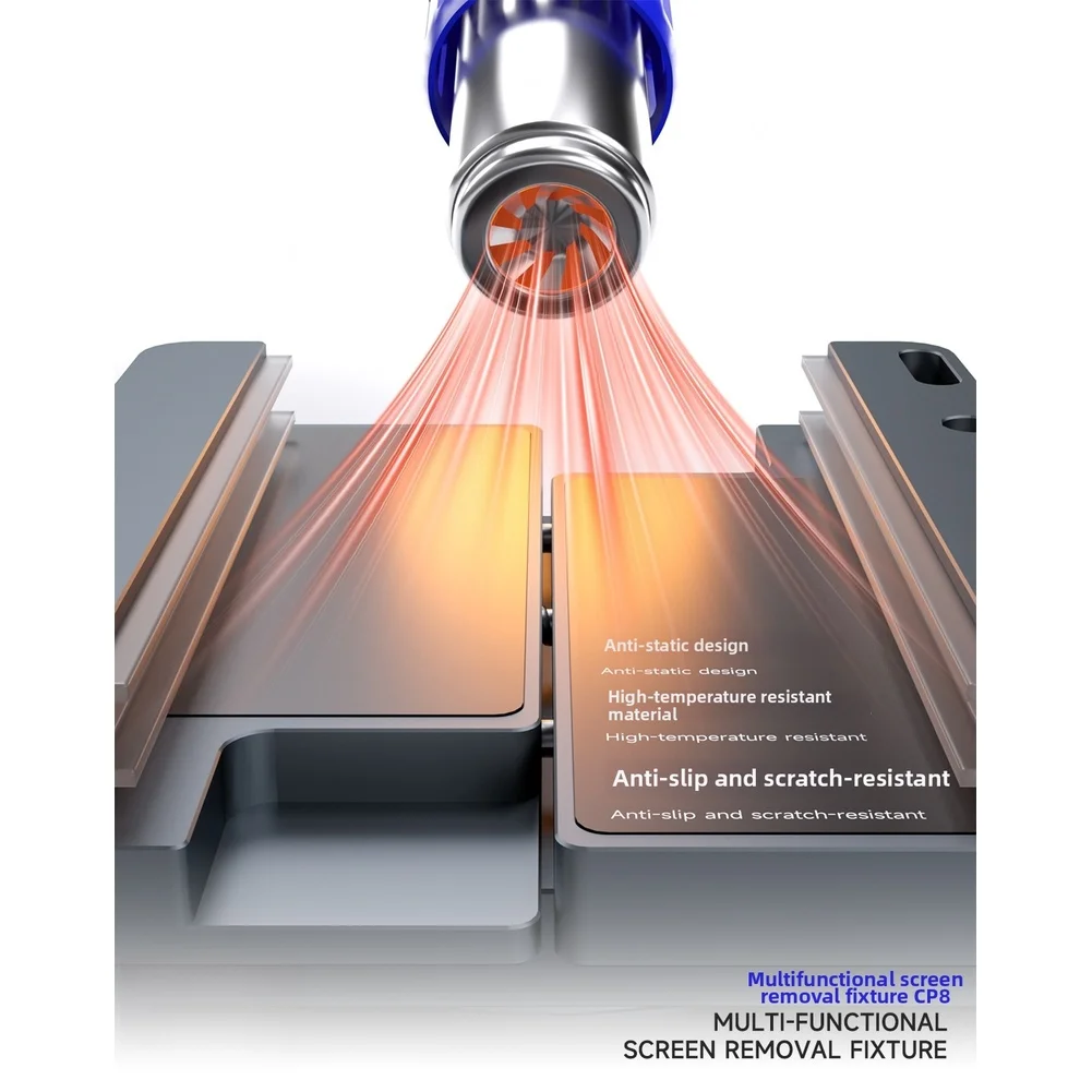 Phone Screen Splitter Fixture with Adjustable 360 Rotating Clamp for Safe Screen Removal and Back Cover Repair