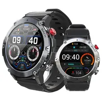 Military C21 Smart Watch Men Bluetooth Call Fitness Tracker 5ATM Waterproof Sport Wrist Smartwatch for iPhone Android Phone 2024