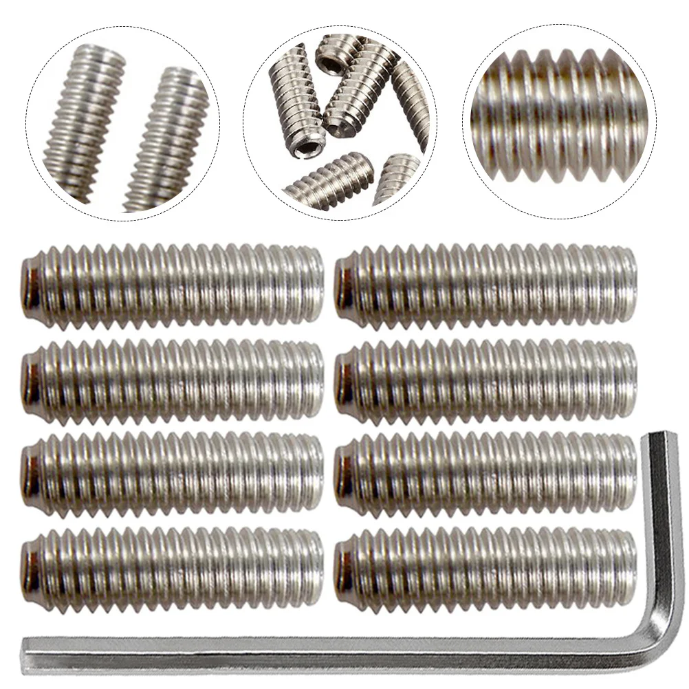 

12pcs Guitar Bridge Saddle Screws Metal Height Adjustment For Electric Bass Replacement Parts Bridge Accessories Screw Supply