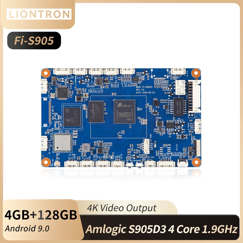 Liontron Android материнская плата Amlogic S905D3 2 ГБ/4 ГБ LPDDR4 четырехъядерный Промышленный контроль Стандартная плата HDMI/MIPI