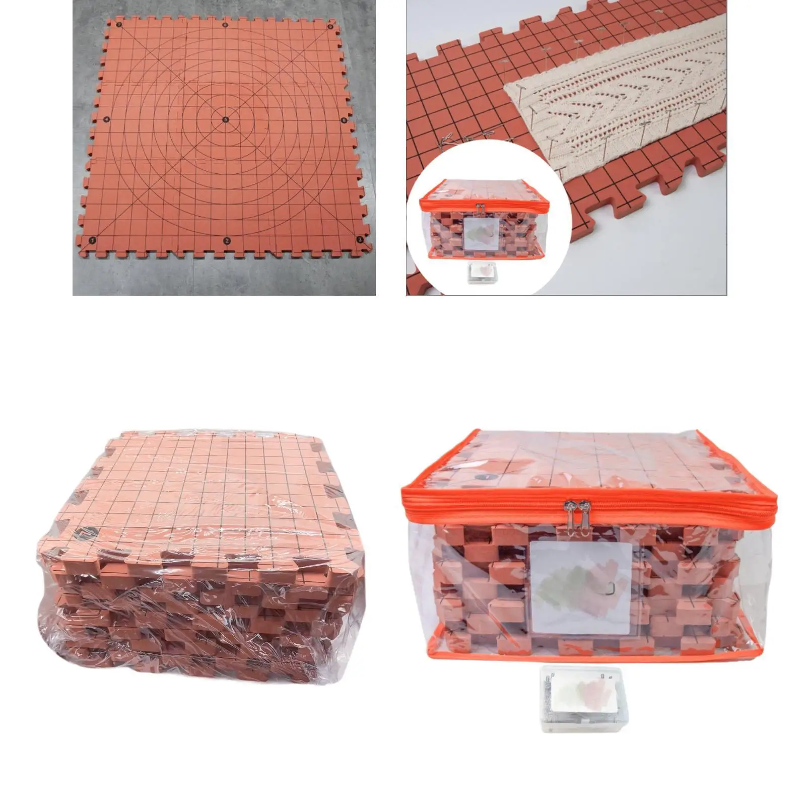 

Knitting Blocking Mats Portable DIY Equipment Square Blocking Boards for Crochet Crocheting Embroidery Needlework Knitting Lover