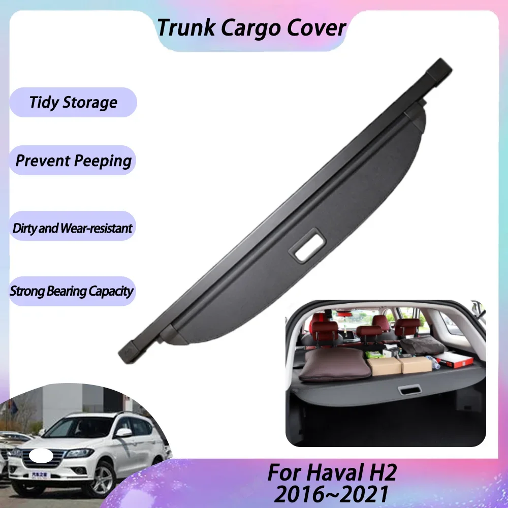 

Car Trunk Cargo Cover For Haval H2 2016 2017 2018 2019 2020 2021 Rear Shield Shade Curtains Luggage Partition Board Accessories