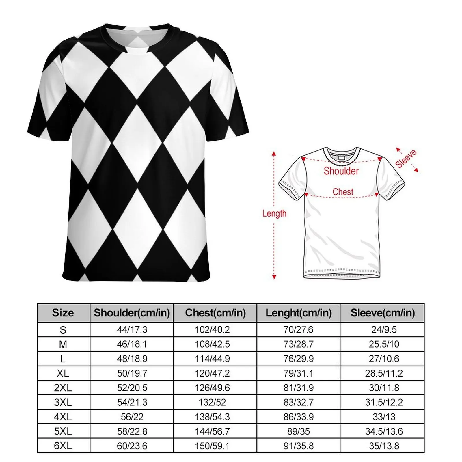 Oversize T Shirt Summer Check Print T-Shirts Black and White Contrast Basic O Neck Tee Shirt Couple Hip Hop Custom Top Tees