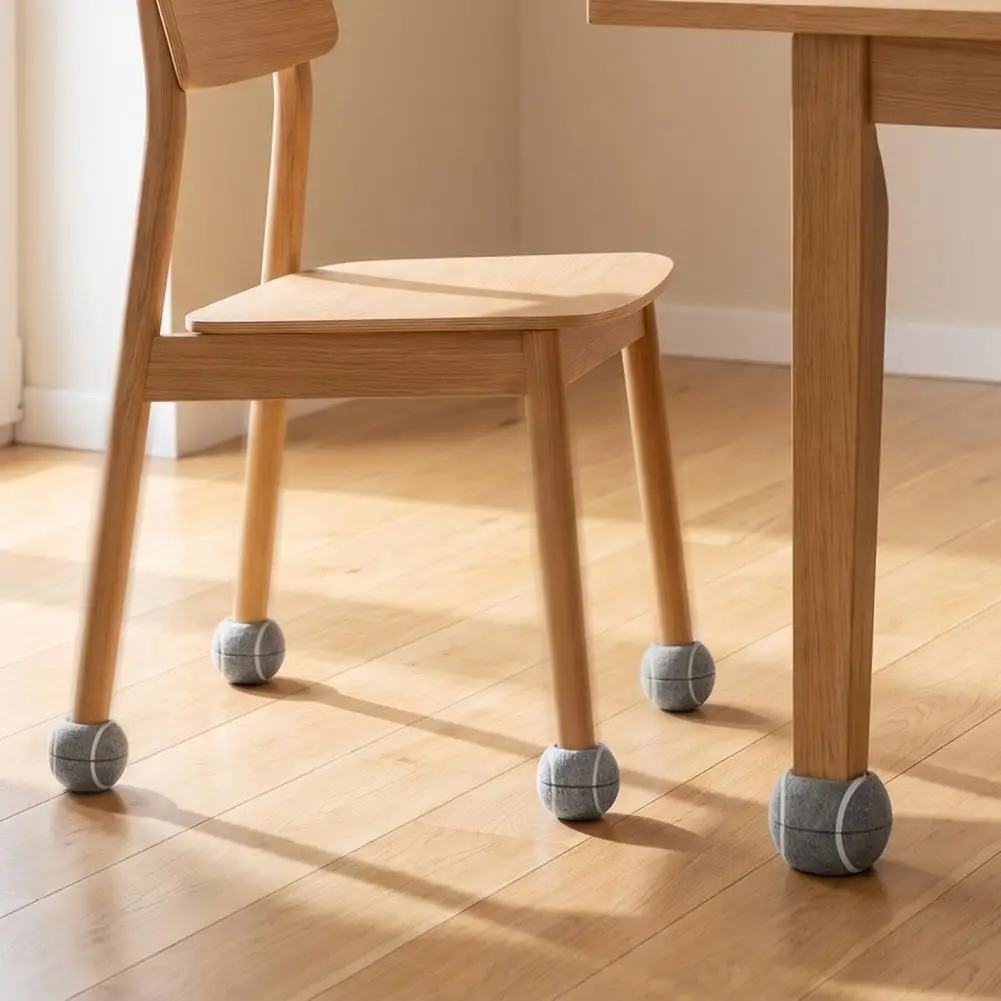 Furniture Floor Protectors Chair Leg Covers for Hardwood Floors Precut Tennis Balls for Chairs Furniture Leg Felt for Hardwood