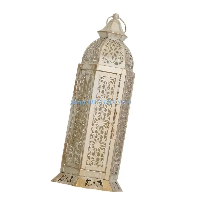 N5KC Middle Eastern Iron Stand Removable Door Feature for Quick Change Desk Display Ornament