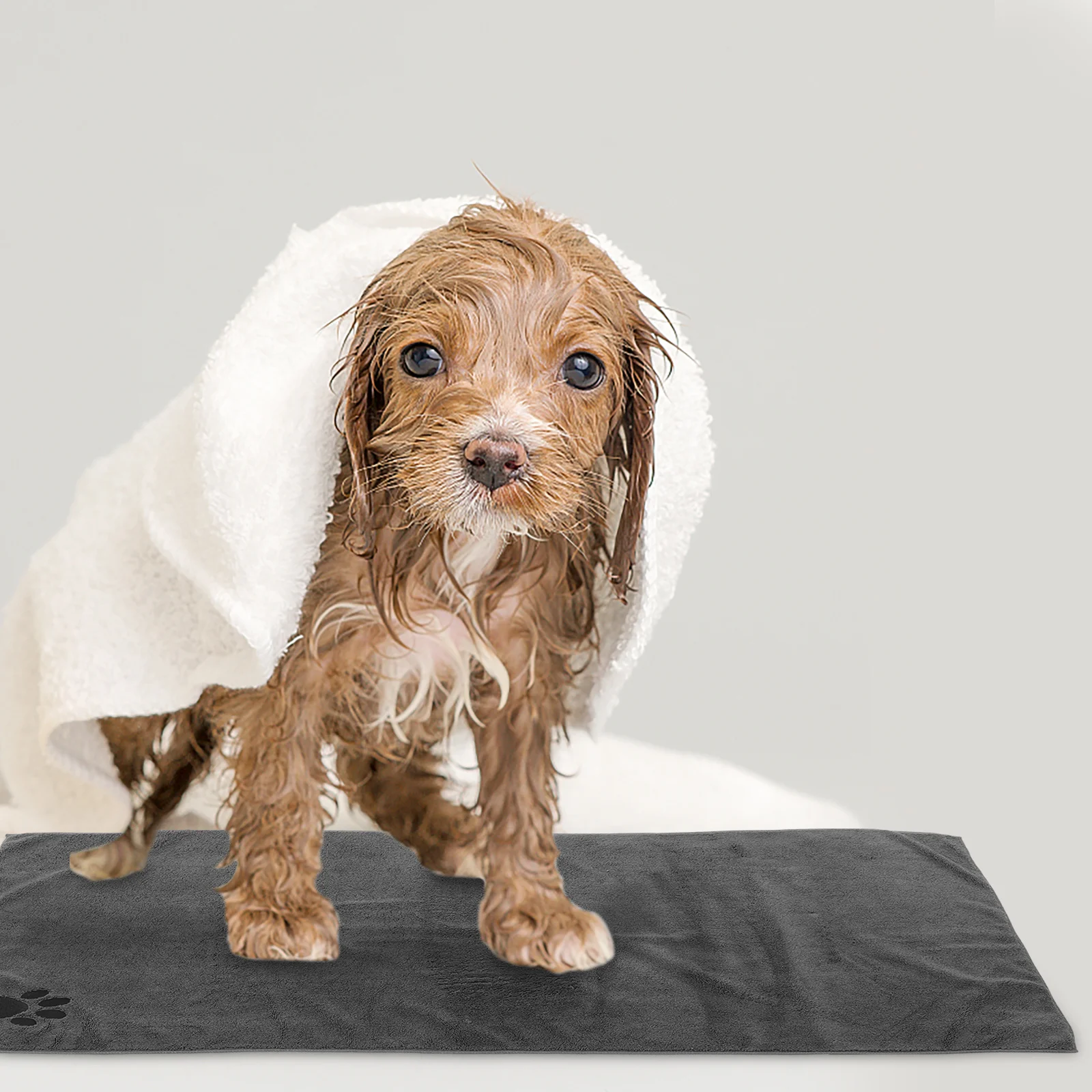 

Dog Cat Bath Towel Super Absorbent Soft Microfiber Pet Grooming Quick Drying Towel for Small Pets Multi Functional