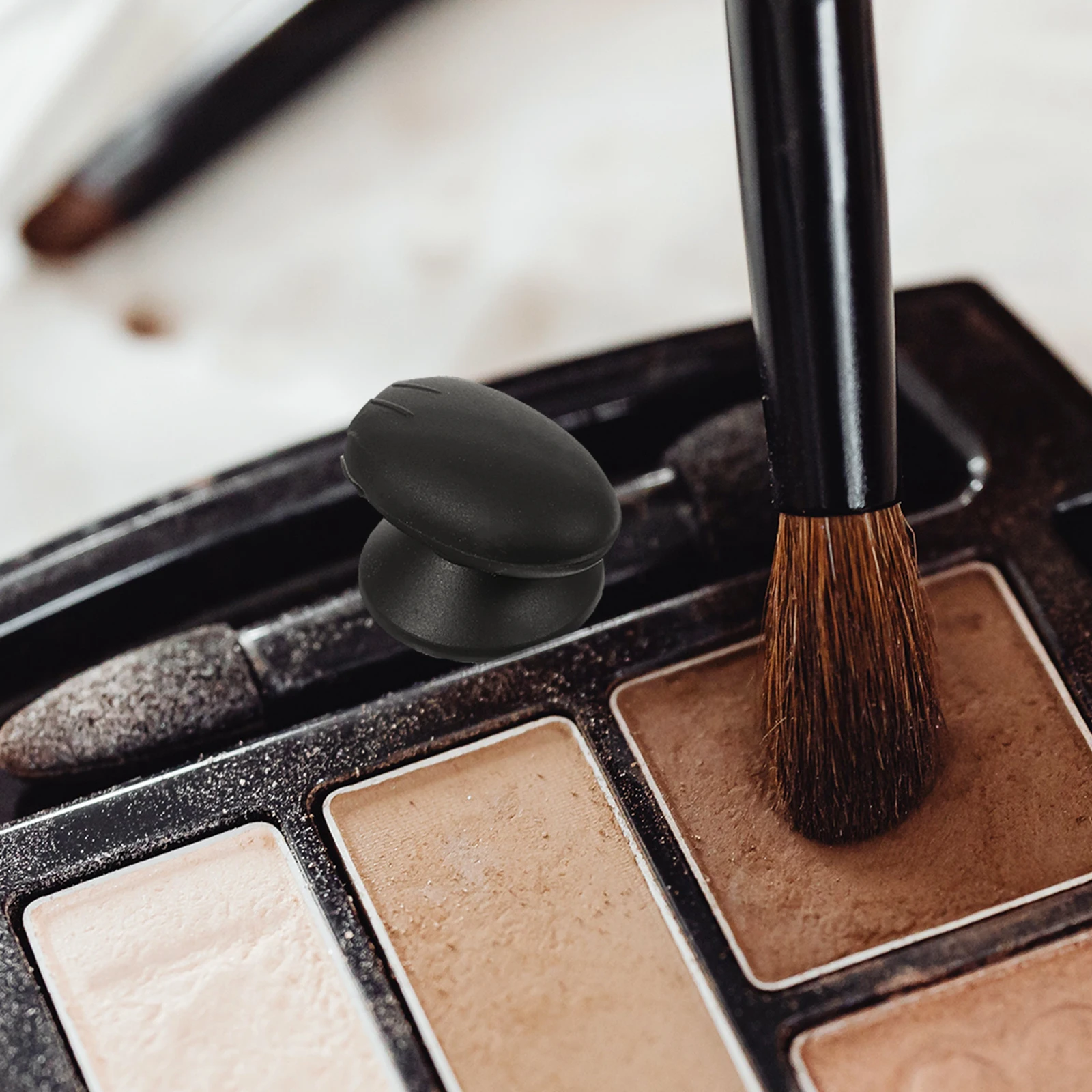 Couvercle anti-poussière pour brosse à lèvres, 9 pièces, protection domestique en Silicone, noir, Compact, anti-poussière, réutilisable, facile à nettoyer, outils de maquillage