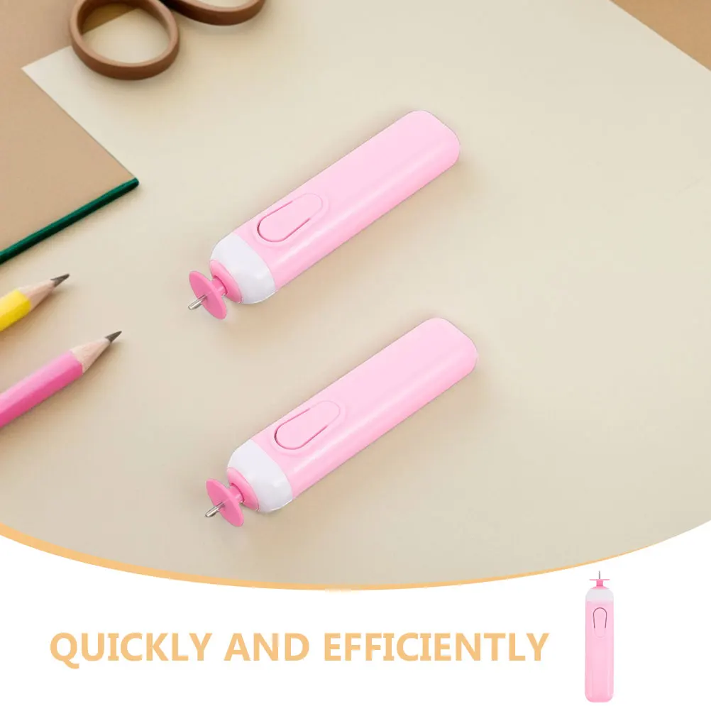 2 قطعة قلم اللف الكهربائي أداة آلي مشقوق ورقة المتداول DIY بها بنفسك الحرف الشباك ورقة اللف لوازم الريشة القلم #6