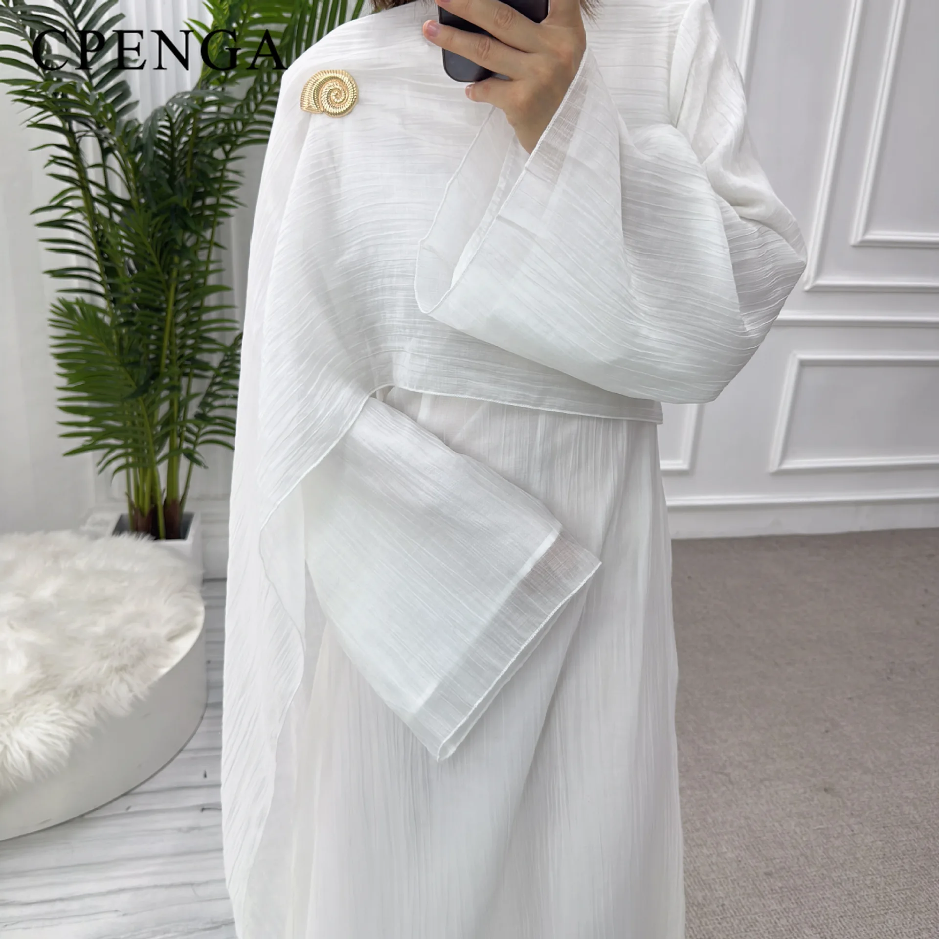 طقم كارديجان إسلامي مكون من قطعتين للنساء لعيد رمضان دبي عباية متواضعة فستان إسلامي أنيق رداء تركيا الصلب