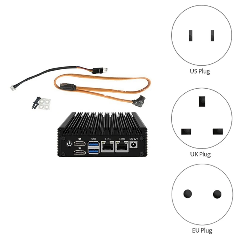 N3700 Mini PC 6W Dual Gigabit Mini Host Quad Core Four Thread  X86 For Soft Router Computer DIY