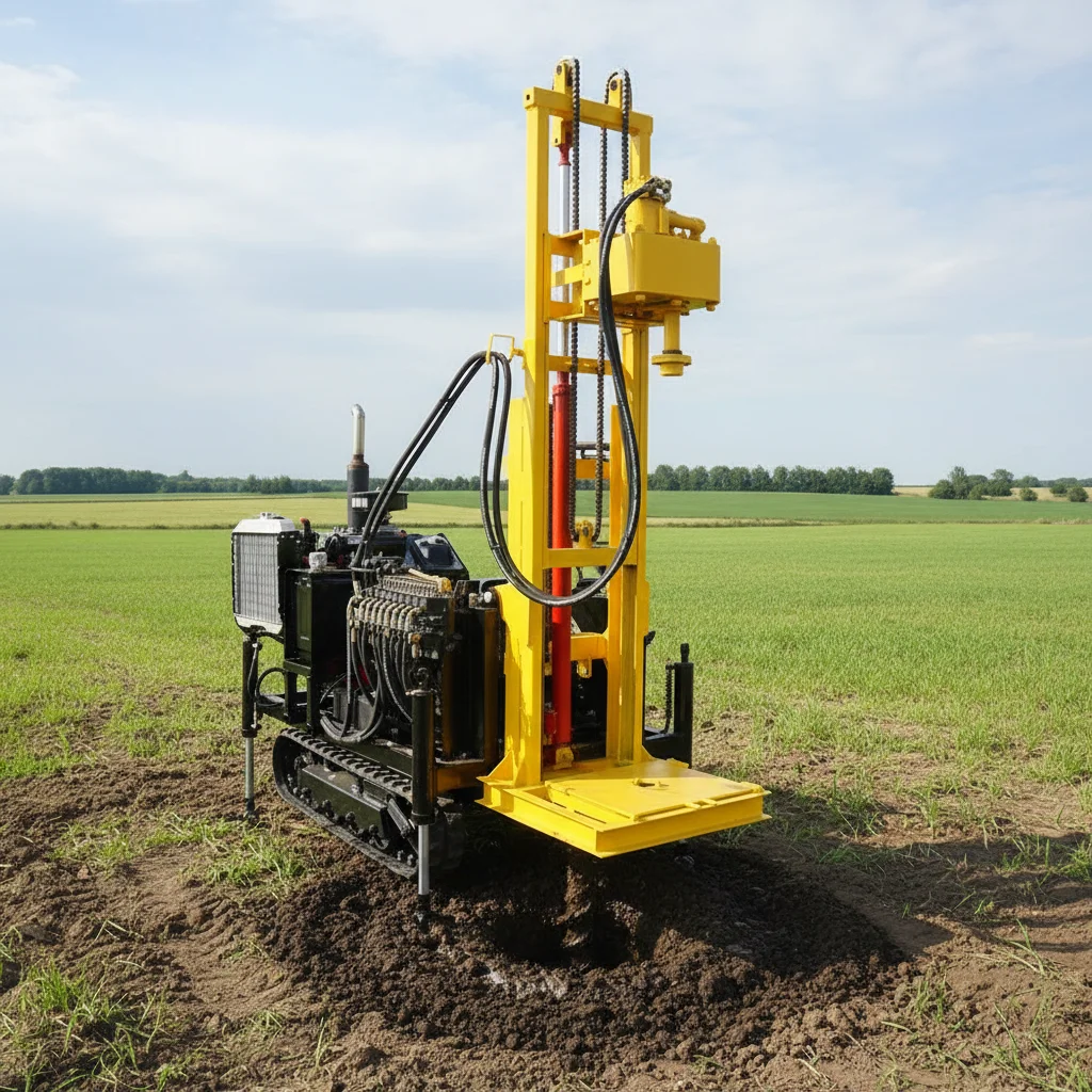 Small Farm Water Well Drilling Rig Hydraulic Diesel Drilling Machine For Rural Drinking Water Project