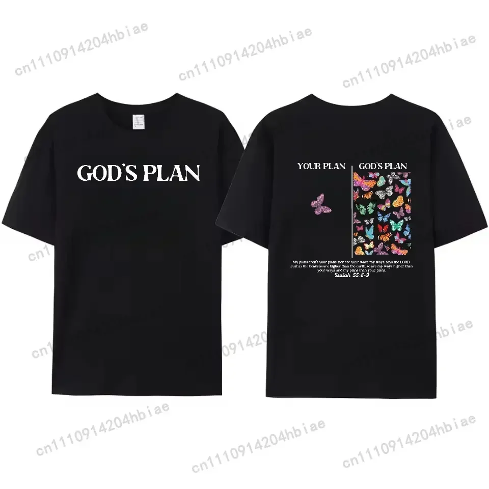 [ New Collection For Women ] God's Plan Unisex Washed T-Shirt, Christian t shirts, Vintage 90s Graphic Tee, Gift Top Womenswear