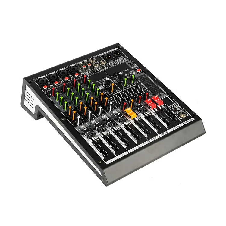 High Quality 6-channel BL-6 Audio Mini Mixer with USB Interface and Multifunctional Mixing Console