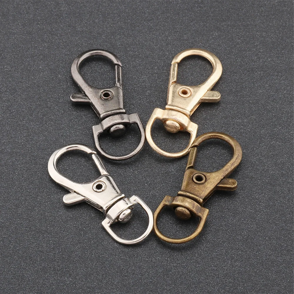 

5/10/20pcs/lot Lobster Clasp Hooks Keychain Gold Silver Plated DIY Jewelry Making For Neckalce Bracelet Toys Keychain Supplies