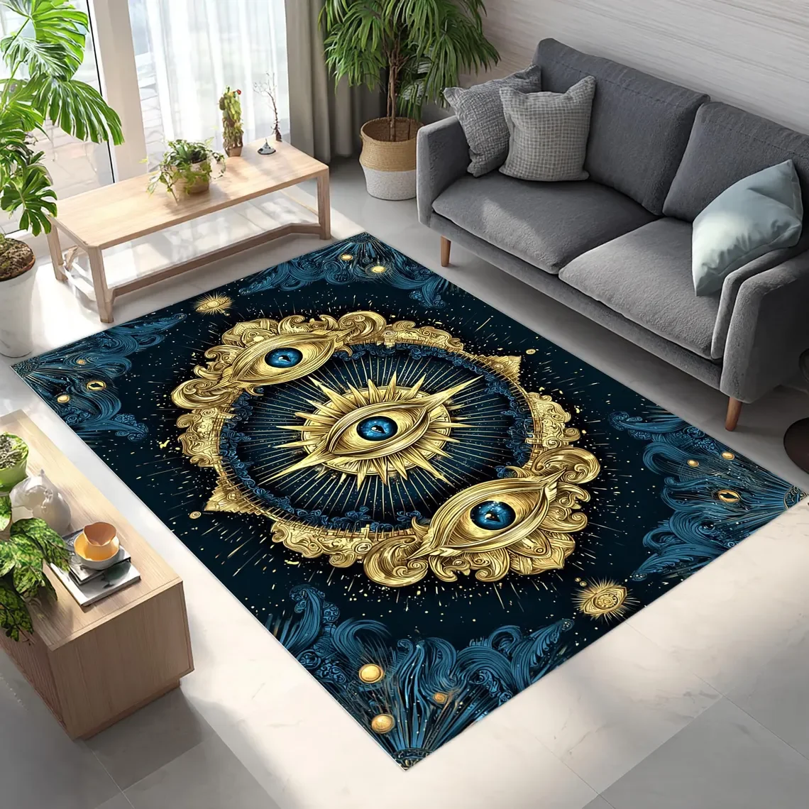 Teppiche für himmlische Sonne und Mond, rutschfester Teppich, maschinenwaschbare Teppiche für Zuhause, Wohnzimmer, Schlafzimmer, Badezimmer, Dekor, Bodenmatte