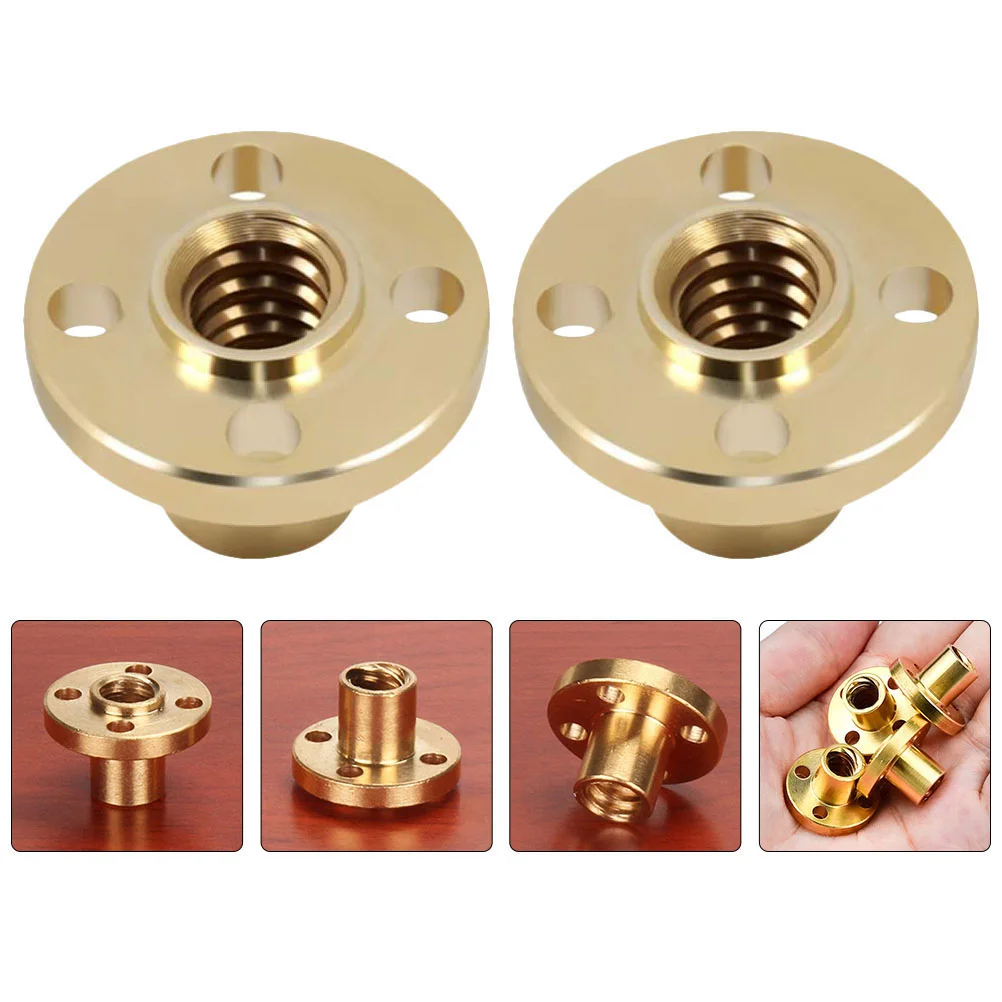 

2 Pcs 3d Printer DIY Anti-backlash Nut T8 Lead Screw Brass Metric System Accessories Copper