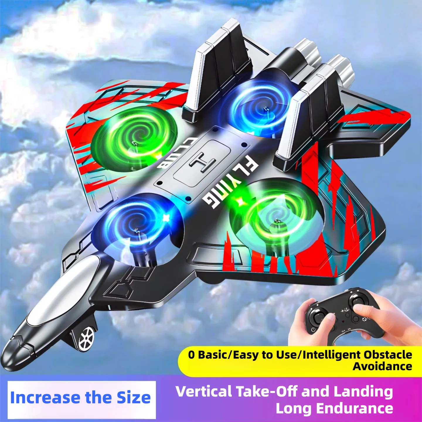 

New YP3 Glider Flying Helicopter RC Hobby Jet Plane 2.4G Stunt Remote Control Foam Fighter Airplane Toy Drone With Light