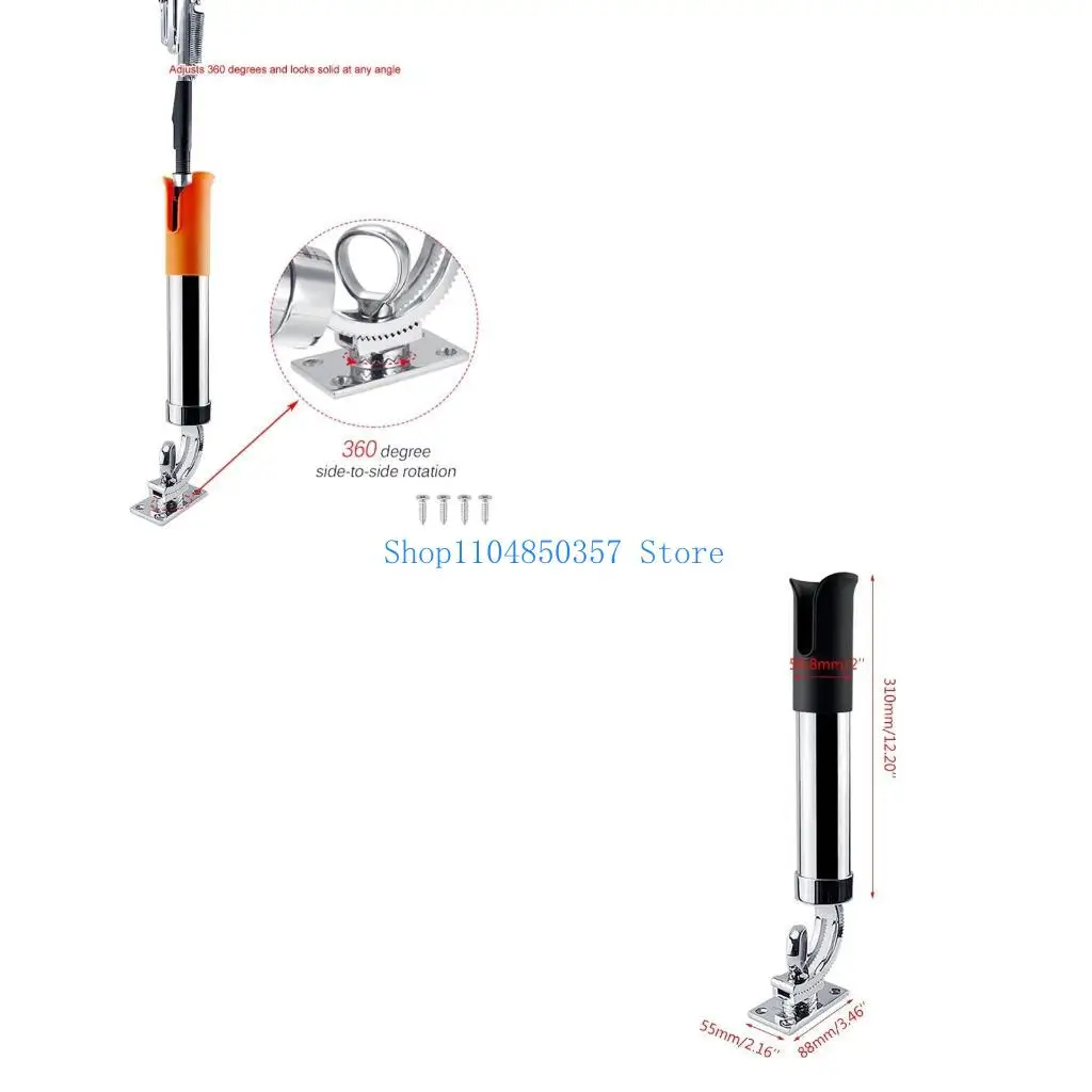 5asd-ボートプラスチック釣竿ラックホルダーポータブル軽量スピニング耐久性のあるポールチューブマウントブラケットソケットラックアクセサリー