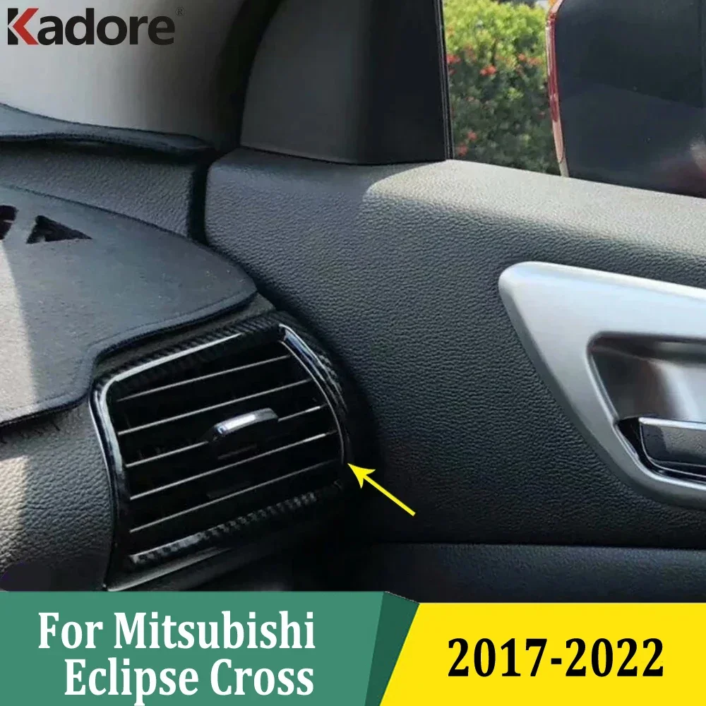 

Для Mitsubishi Eclipse Cross 2017-2020 2021 2022, накладка на вентиляционное отверстие для кондиционера, автомобильная наклейка, аксессуары для интерьера, углеродное волокно