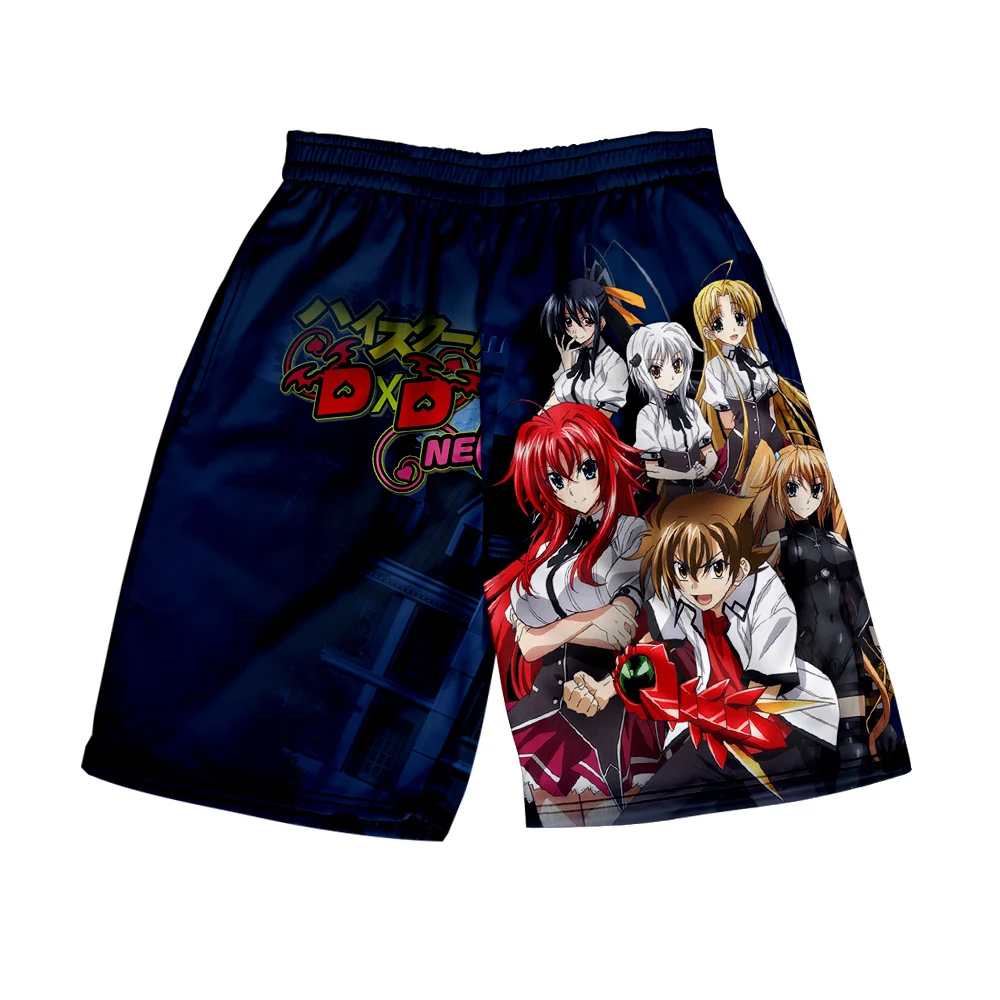 Highschool DxD Hyoudou Isei Rias Grememory 아시아 아르젠토 애니메이션 짧은 바지, 해변 반바지, 여성 남성 스트리트웨어, 3D 바지