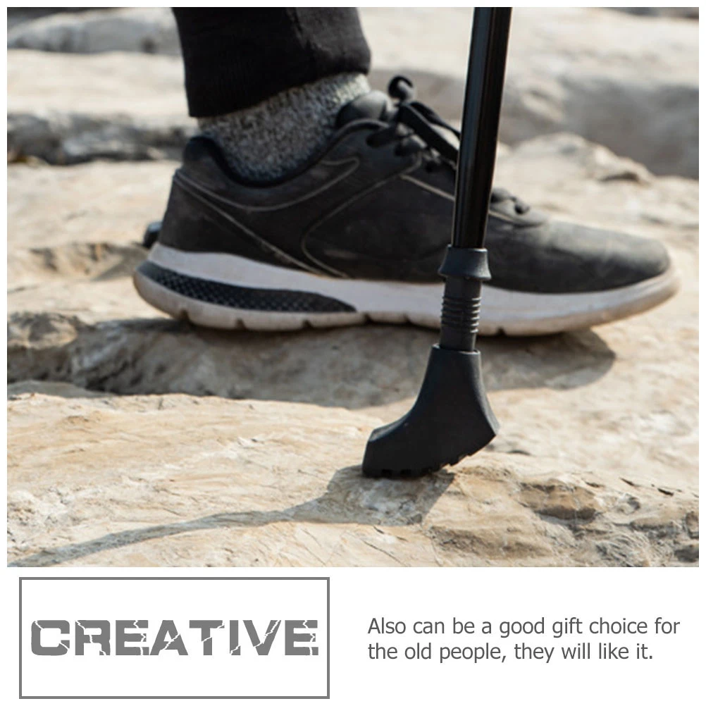 

4 Pcs Walking Stick Tips Anti Slip Hiking Accessories Camping Alpenstock Non Slip Cover Shoe Covers Durable Rubber Material