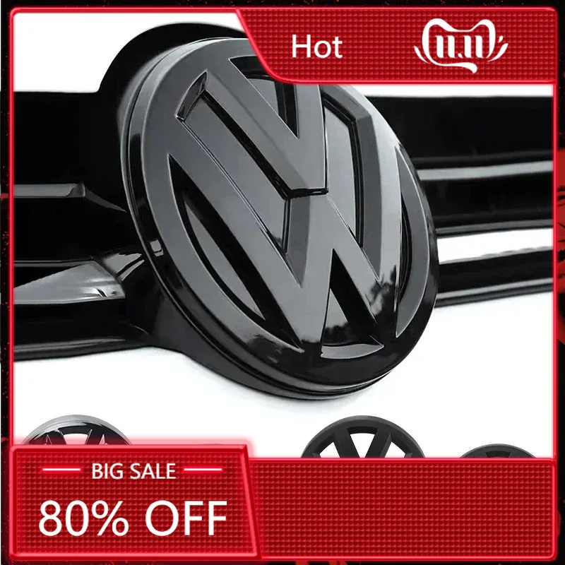 

Горячая новинка 2026: Комплект из 2 хромированных эмблем для Volkswagen (передняя решетка 137 мм, эмблема на крышку багажника 115 мм)