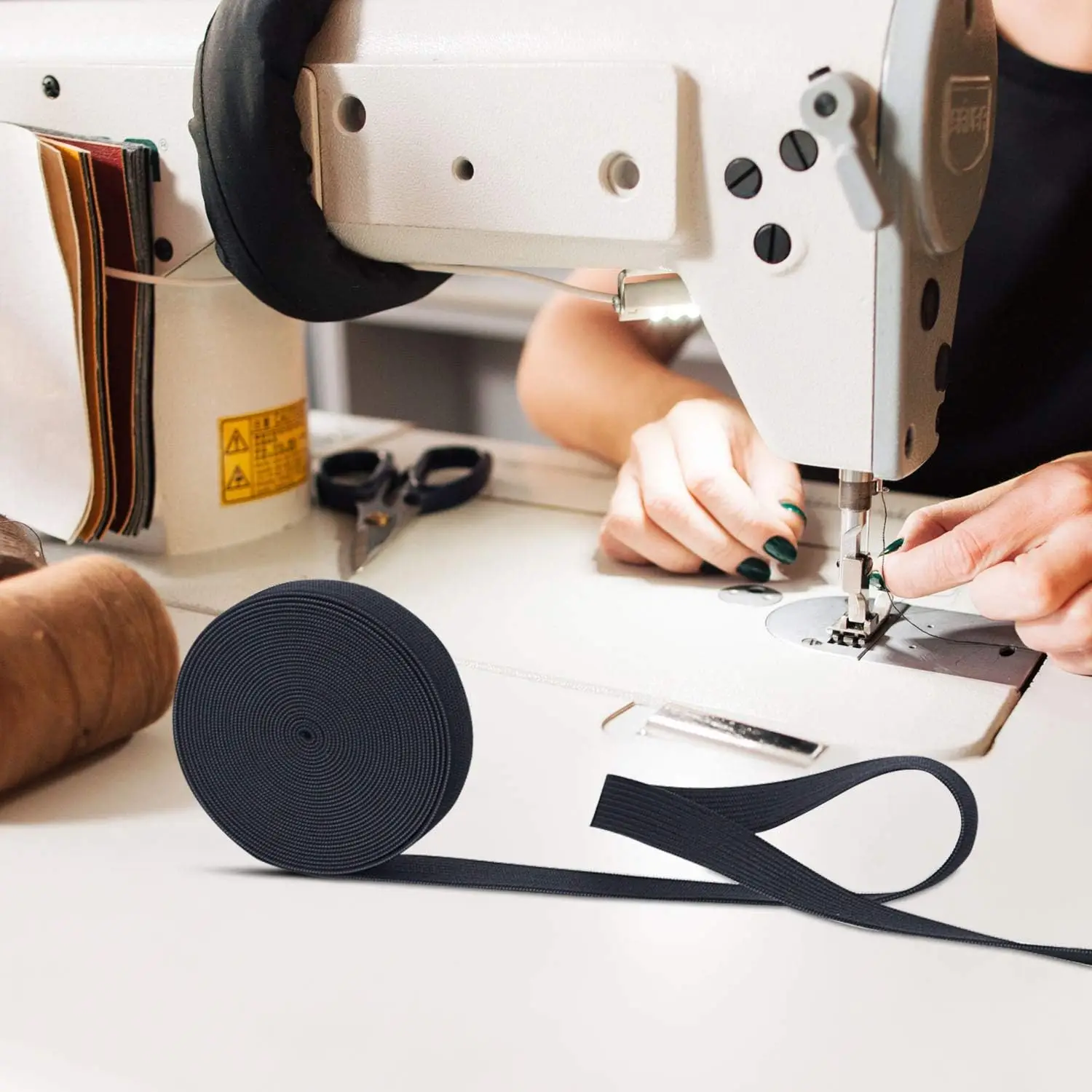 Черная эластичная лента для шитья, широкая эластичная лента s, катушка для эластичного стрейча, плоская тканевая лента, вязаная эластичная лента для парика