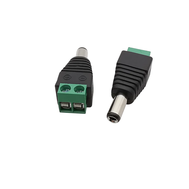 5,5x2,5mm männliche Gleichstrom buchsen 12-V-Gleichstrom-Netzsteckeradapter-Buchsenstecker für einfarbige LED-Streifenlicht-CCTV-Kamera