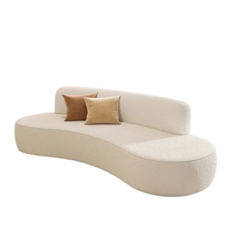 Lazy Modern Living Room Sofas Puffs Tiny House Comfortable Curved Living Room Sofas Minimalist Nordic Divano Backyard Furniture