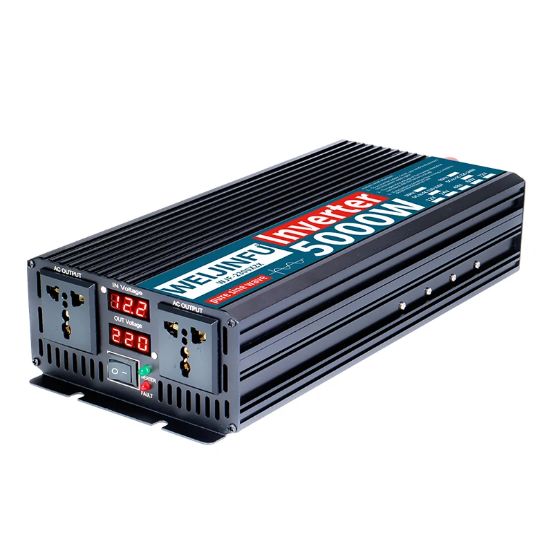 Аксессуары для инверторов чистой синусоиды мощностью 2300 Вт, пиковая мощность 5000 Вт с двумя бесшумными вентиляторами и эффективностью 95%, необходимые аксессуары для автофургонов и грузовиков