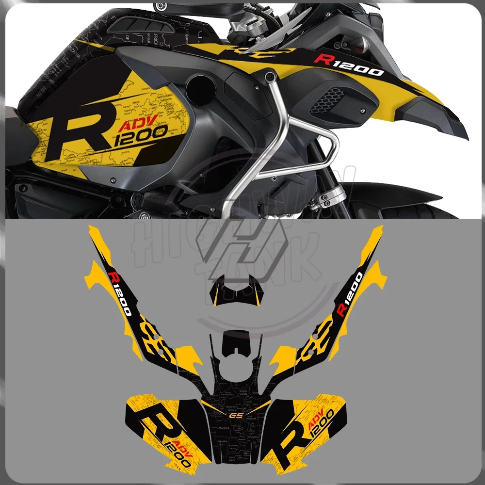 

For BMW 2014-2017 R1200GS Adventure R1200 ADV Motorcycle Modification Parts Full Vehicle Yellow Sticker Kit