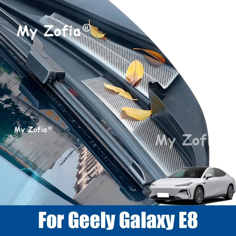 

For Geely Galaxy E8 2024 2025 2026 Front Covers Anti Dust Protector Stainless Steel Cover Trims Vent Outlet Shield Accessories