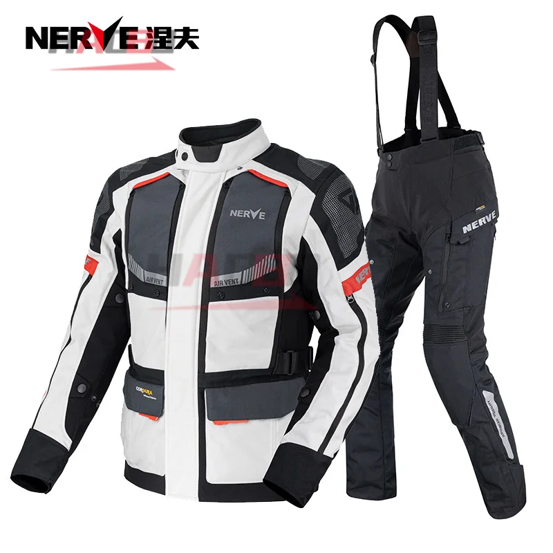 NERVE Motorcycle Electric Heated Jacket Pants Winter Warm Waterproof Off-Road Jacket Men Women Riding Windproof CE Rally Jacket