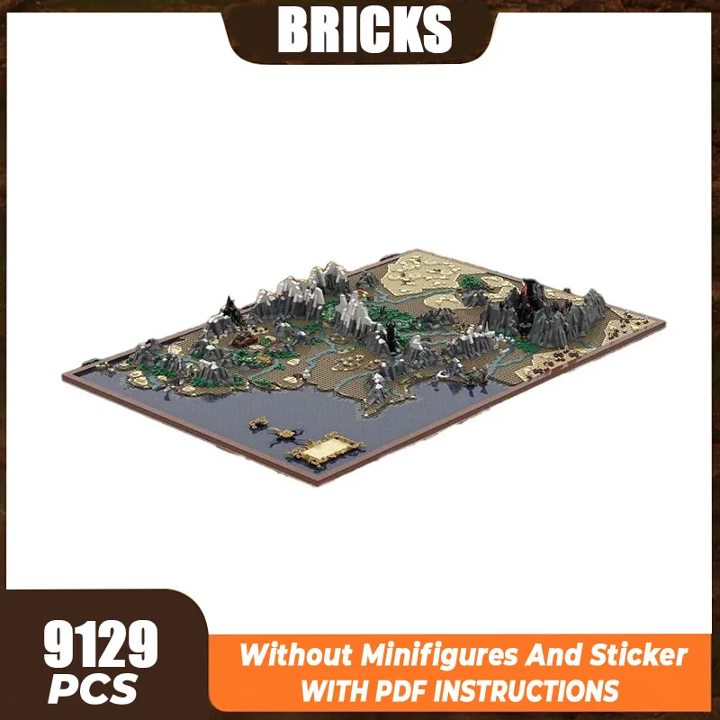 Magical Rings Model Moc Building Bricks UCS Middle Earth Map Technology Modular Blocks Gifts Christmas Toys DIY Sets Assembly