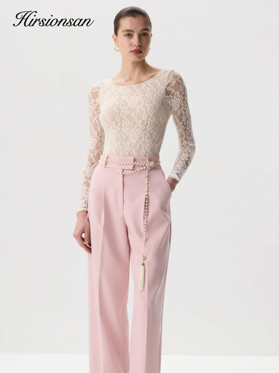 Women's Long Sleeve Lace Slim Fit Layering Top