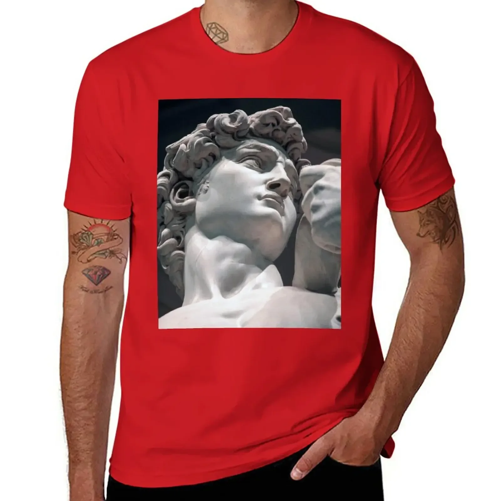 Greek Statue of David Vaporwave T-Shirt cute tops vintage clothes mens white shirts new in tops & tees vintage Informal Outfits