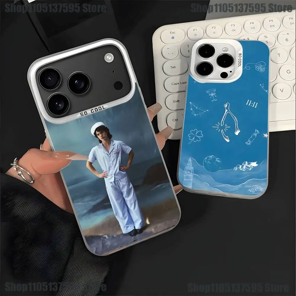 

C-Conan Gray Wishbone Phone Case For iPhone 16,15,14,13,12,11,Pro,XS,Max,Plus,Mini,SE4,E Black Matte Shockproof Cover