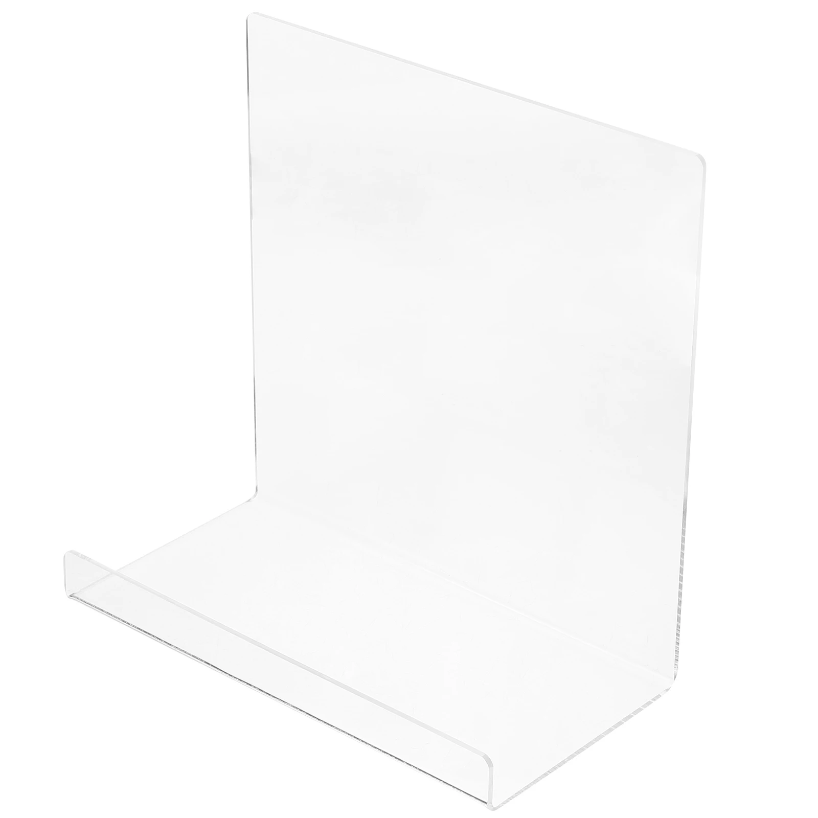 Transparent Acrylic Book Shelf Magazine Display St Bookend For Books Music Records Storage Rack Stable Showing Tool In Home