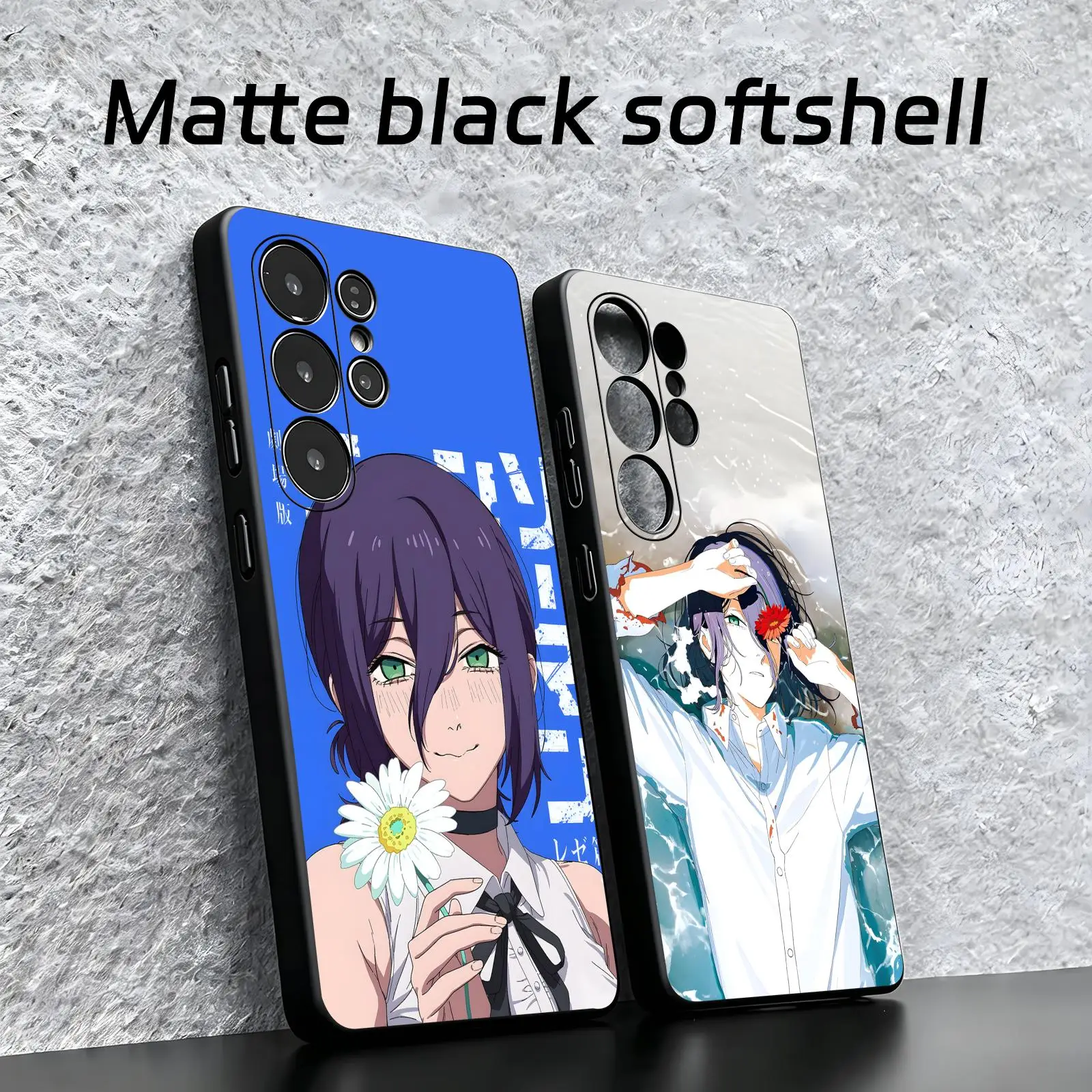 Chainsaw Man Reze  Phone Case For Samsung S26 S25 S24 S23 S22 S21 S20 Ultra Note20 Soft black Shockproof Cover