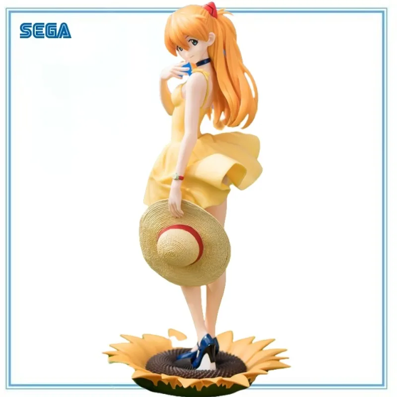 

BANDAI Authentic Anime Evangelion Luminasta: Asuka Langley Soryu Summer Outfit Ver-Dynamic Pose on A Sunflower Platform