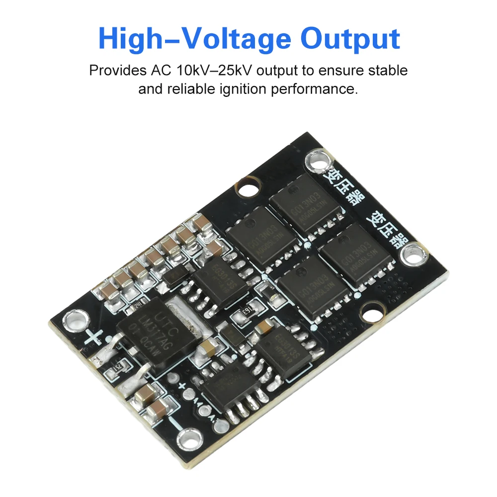High Voltage Generator Step-up Inverter - DC 6-15V to AC 10KV-25KV Arc Igniter Coil Module Boost Board for Electronics