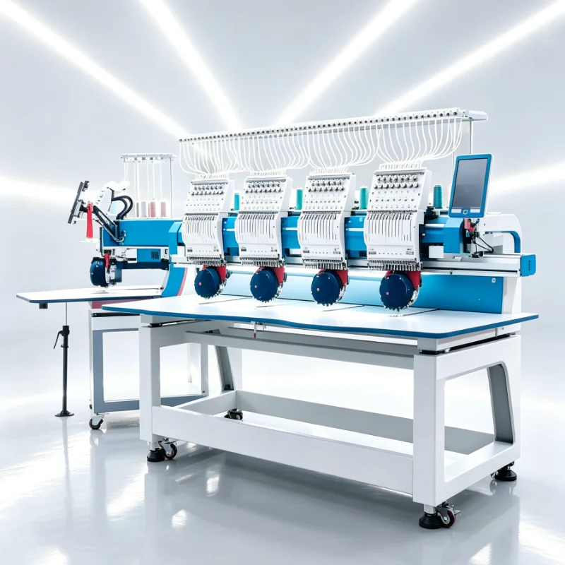 Customized Automatic Embroidery Machine Multi-Head High Speed Computerized for T-Shirt Embroidery Factory