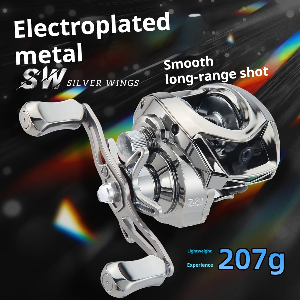 

Рыболовная катушка для приманки 7,2:1, быстрая снасть | Катушка для приманки с каплями воды для дальнего заброса, 3 + 1 подшипники для ловли окуня Luya