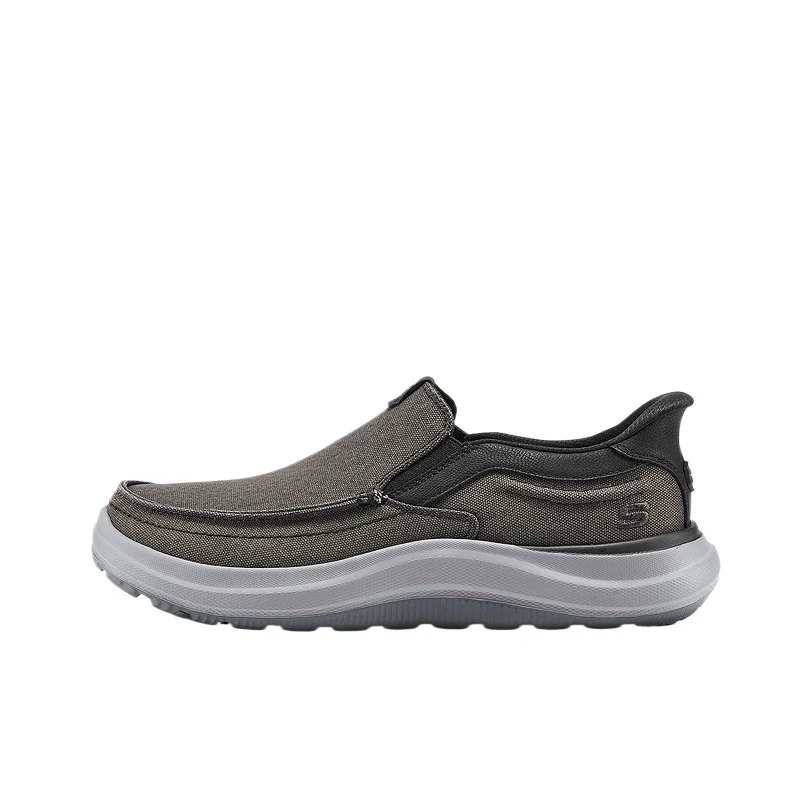 Skechers Low top Walking Shoes Men's Black Gray 205604-BLK