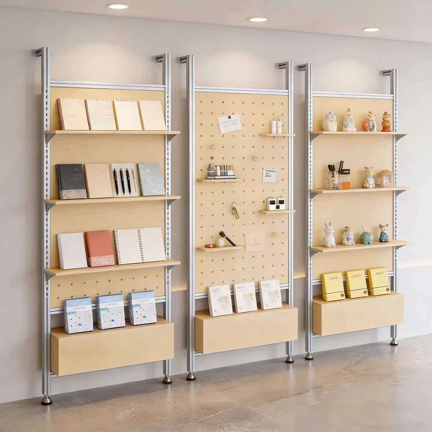 Aluminum Profile Jewelry Display Rack Display Cabinet Multi-layer Shelf Merchandise Display Cabinet Dingtiandi Cave Board Shelf