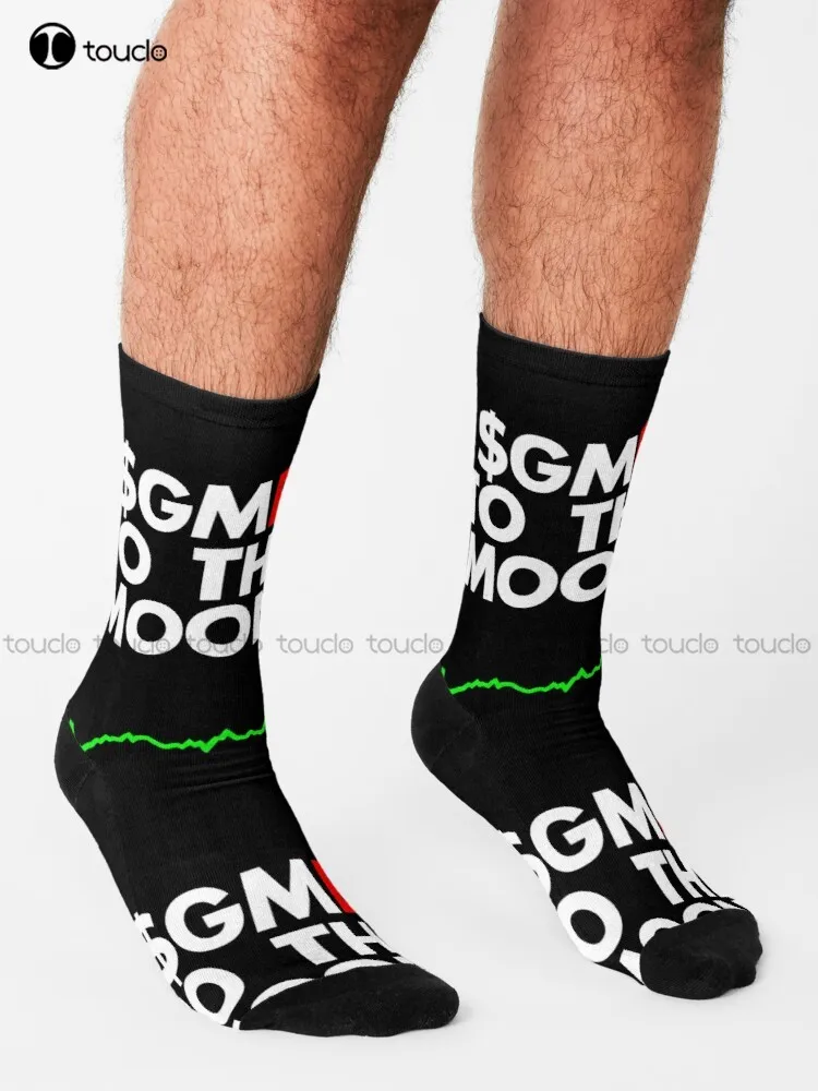 Gamestop Stock $Gme To The Moon Socks Unning Socks Women Personalized Custom 360° Digital Print Gift Harajuku Colorful Retro