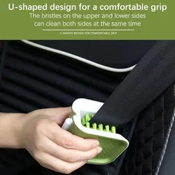 Durable  Car Seat Belt Cleaning Brush With U-Shaped Design Anti-Slip Grip And Double-Sided Bristles For Easy Upholstery Care