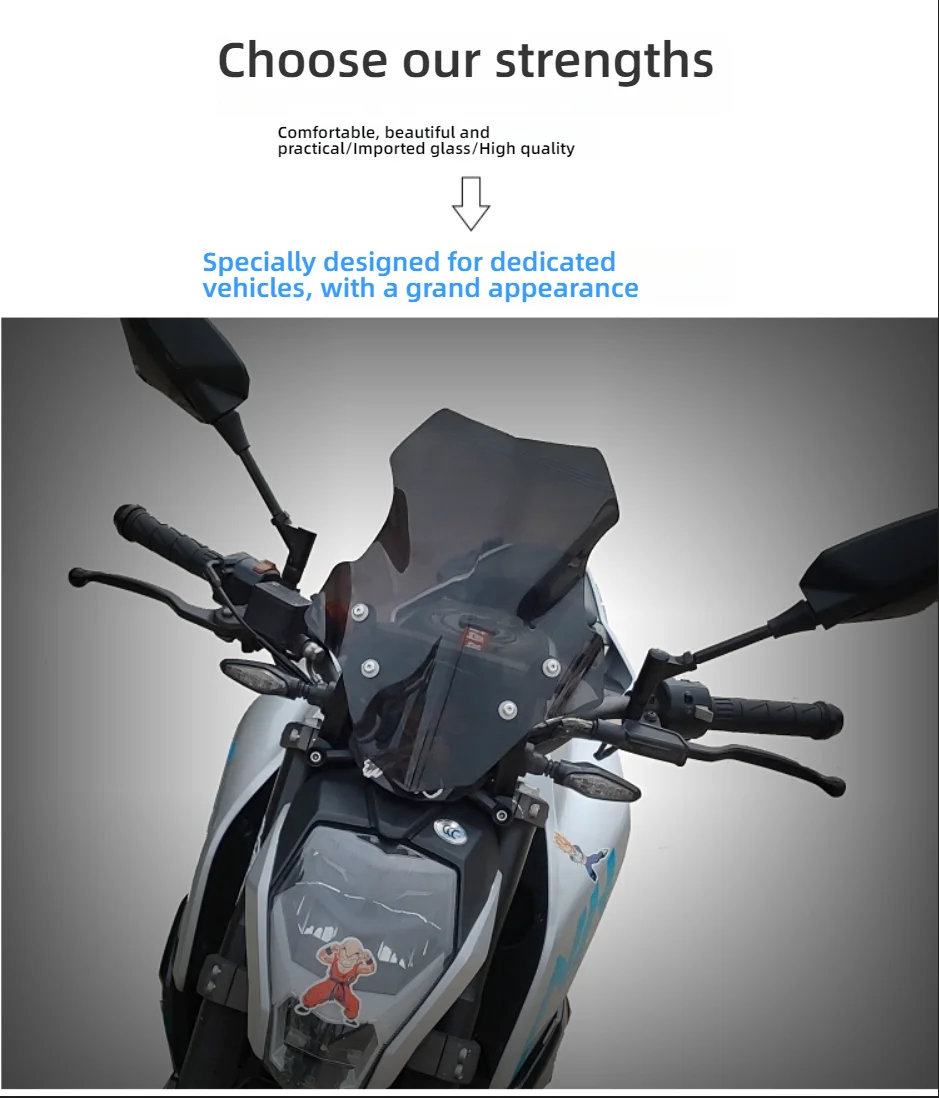 【Perfect fit】For CFMOTO NK250 windshield 250NK front windshield modification small windshield accessories